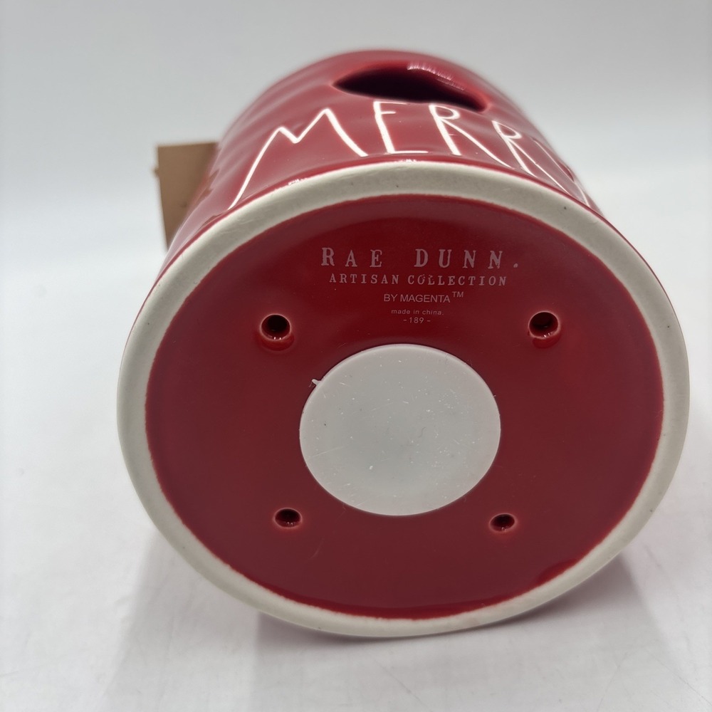 New Rae Dunn By Magenta MERRY Red Birdhouse - Picture 3 of 3